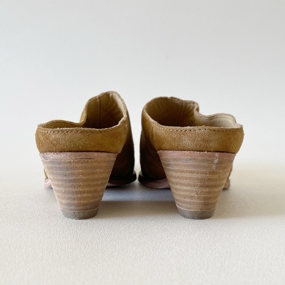 Free People Shoes Mules New Frontier Suede Slip On Casual Western Boho Tan 7 - Picture 7 of 15